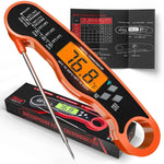 Meat Thermometer Digital - Instant Read Waterproof Food Thermometer with Backlight for Cooking, Grill, Candy, Kitchen & Stocking Stuffers for Men - Red
