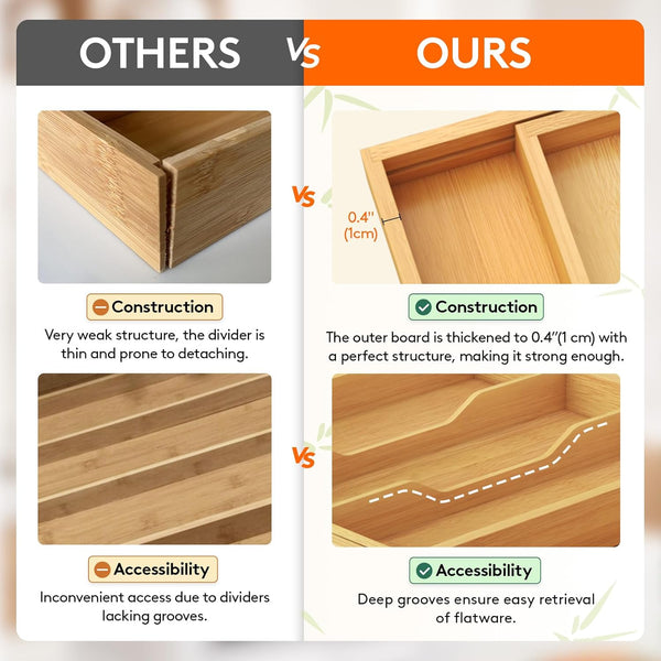 Lifewit Utensil Organizer for Kitchen Drawer Storage