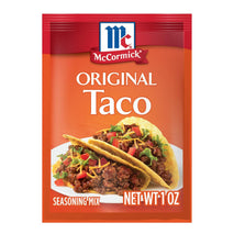 McCormick Original Taco Seasoning Mix, 1 oz, No MSG, artificial flavors or colors