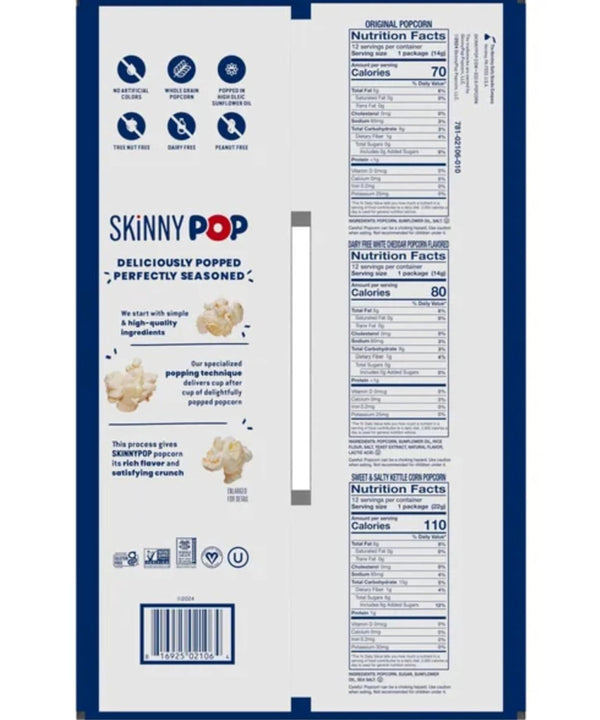 Variety pack of 36 individual popcorn bags in three flavors