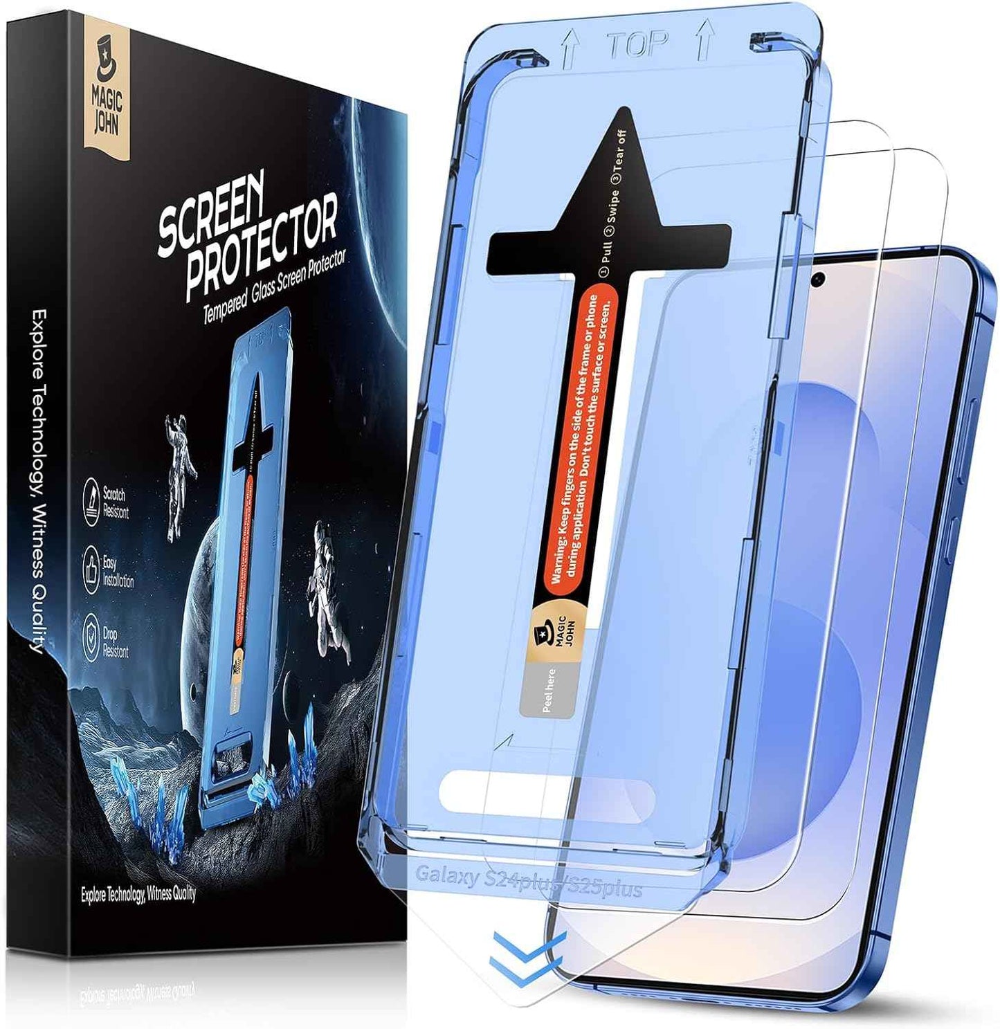 MAGIC JOHN 2 Pack for iPhone 17 Pro Max 6.9 inch Tempered Glass Screen Protector, Auto Dust-Elimination, Bubble Free, HD Clear, Easy Installation