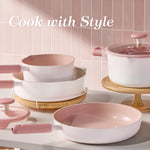 CAROTE 15-piece Ceramic Cookware Set with Non-stick Coating and Utensils