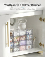 Clear Stackable Storage Drawers for Home Organization