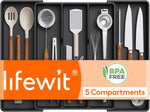 Lifewit Utensil Organizer for Kitchen Drawers with Adjustable Cutlery Holder