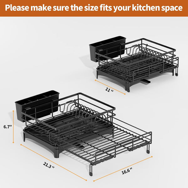 Expandable Dish Drying Rack for Kitchen Counter