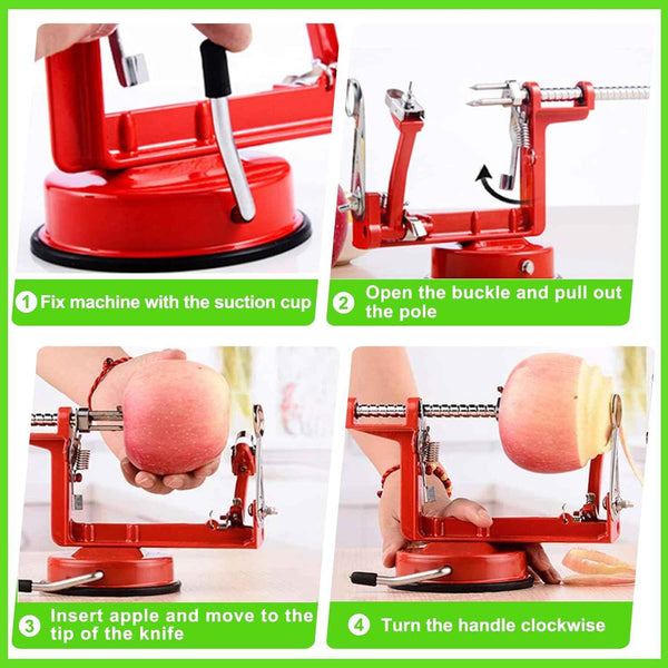 TIGWIN Apple Peeler Slicer Corer - Peel, Slice & Core Apples and Potatoes in One Motion