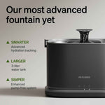 petlibro stainless steel cat water fountain with 5g wifi app monitoring for indoor use