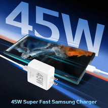 45W Super Fast Samsung Charger,USB C Android Phone Chargers,2Pack 10FT Charger Fast Charging Cord,Type C Charger Wall Block Compatible with Samsung Galaxy S26 Ultra/S26+/S26/S25 Ultra/S25/S24/S23/S22