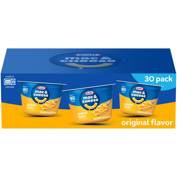 Kraft Original Mac and Cheese, Easy Microwave Dinner Cups, 8 Count, No Artificial Flavors or Preservatives, 2.05 oz