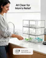 Clear Stackable Storage Drawers for Home Organization