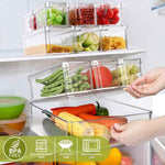 10 Pack Refrigerator Pantry Organizer Bins - Stackable Fridge Organizer Bins