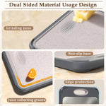 Kitchen cutting board with 304 stainless steel and wheat straw PP design