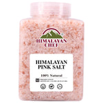 Himalayan Chef Pink Himalayan Salt Coarse Grain, 5 lbs, Pure, Natural, Kosher, Mineral-Rich, Refill for Grinders, Cooking, Seasoning