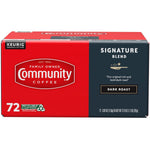 Community Coffee Signature Blend 72 Count Coffee Pods Dark Roast Compatible with Keurig 2.0 K-Cup Brewers