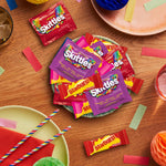 skittles original and starburst fun size chewy candy variety bag, party size, 20.13 oz bulk bag