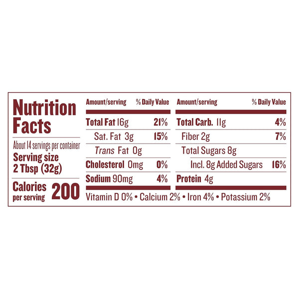 Justin's Organic Hazelnut Almond Butter Chocolate Spread, 16 Ounces, Gluten-free, No Stir, Kosher