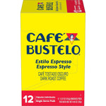 Café Bustelo Espresso Style Dark Roast Coffee Pods, 12 Count, Single Serve