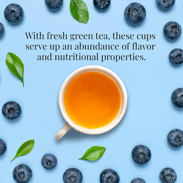 Blueberry Green Superfruit Tea, 50 Tea Bag Tin, Gluten Sugar Free