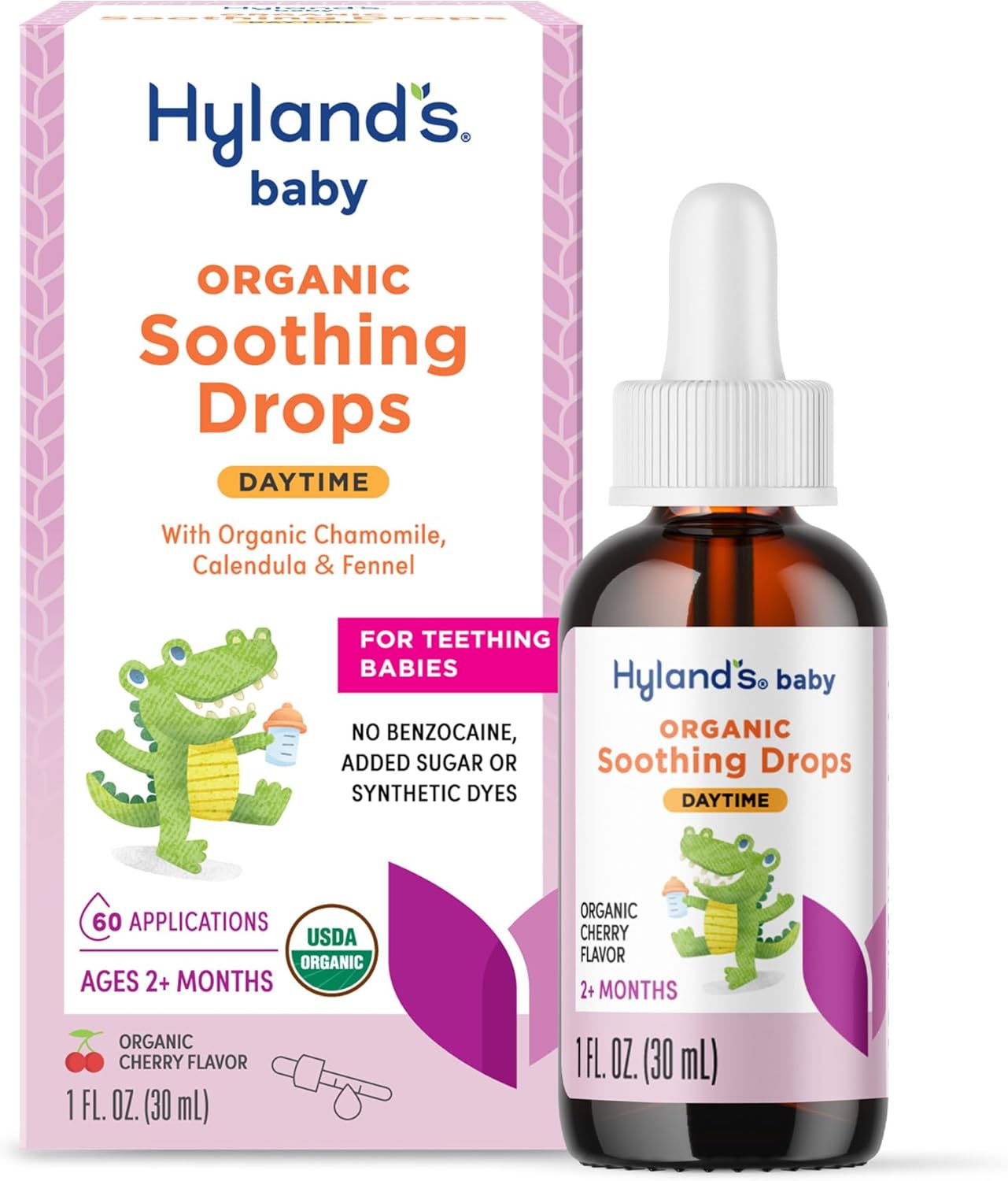 Hyland's Baby Organic Day and Night Soothing Gel Combo Pack, Cooling Gel for Oral Discomfort, Easy-to-Apply, Ages 2 Months and Up, 1.06 Ounce (2 Tubes of 0.53 oz.)