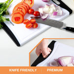 Set of 4 Extra Large Plastic Cutting Boards for Kitchen