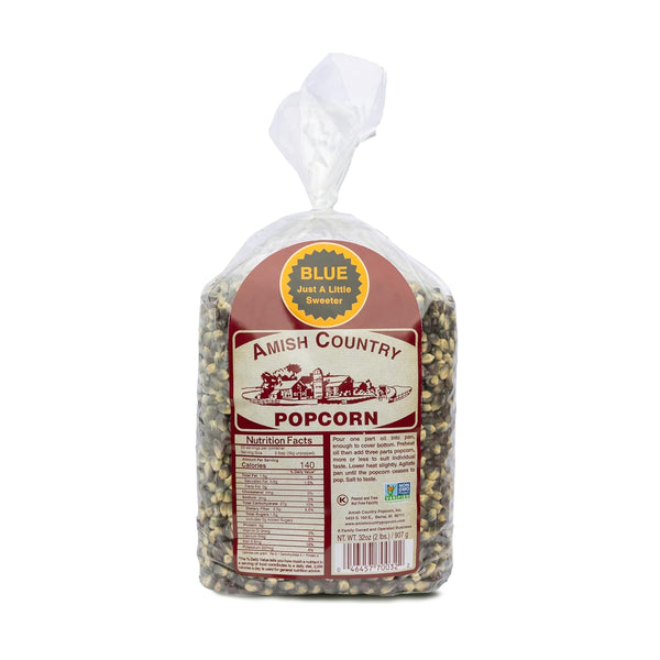 Blue Popcorn Kernels from Amish Country, 6 Pound Bag, Non-GMO and Gluten Free