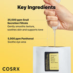 cosrx snail mucin sheet mask 10ea, 35000ppm snail mucin, self care, dry sensitive skin, cruelty free