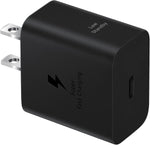 Samsung 25W Wall Charger Power Adapter with Cable, Super Fast Charging, Compact Design, Energy Efficient, Compatible with Galaxy and USB Type C Devices, Black
