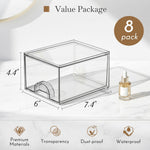 8 Pack Clear Stackable Acrylic Storage Boxes for Art Tool & Sketch Organization