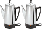 Presto 02811 Stainless Steel Electric Coffee Percolator for 12-Cups with Easy-Pour Spout and Stay-Cool Handle