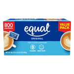 Equal 0-Calorie Sweetener Packets, Aspartame & Acesulfame-K, Zero Calorie Sugar Alternative, 800 Ct