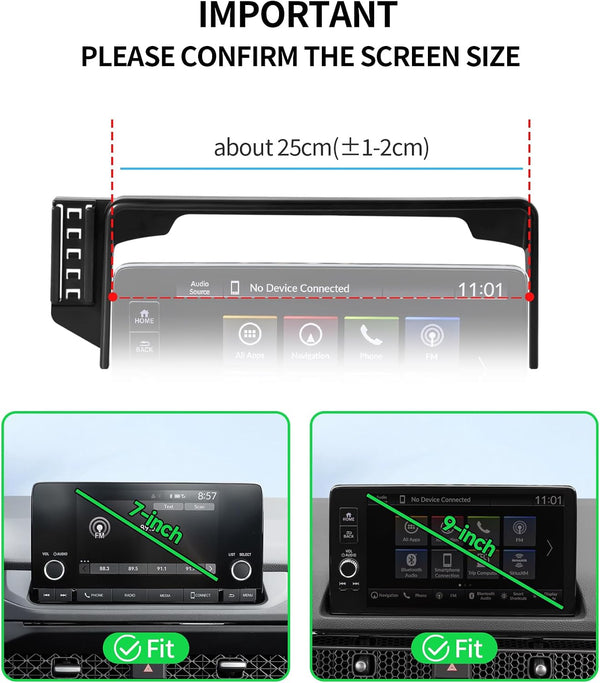 MaserWeller Car Phone Holder for Honda HR-V HRV 2023-2026 Accessories/CR-V CRV 2023 2024 2025 2026 Accessories 7/9-inch Screen Fixed Clip,Phone Mount Compatible with MagSafe, 360° Cell Phone Holder