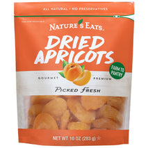 Nature's Eat sun-dried Turkish apricots - organic, no sugar added, gluten-free, vegan snack for adults and kids in 10 oz resealable bag