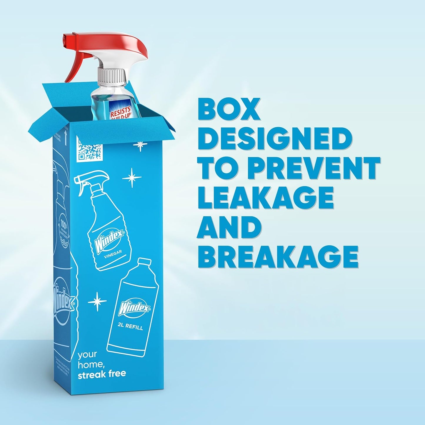 Windex Glass and Window Cleaner Spray Bottle, Packaging Designed to Prevent Leakage and Breaking, Surface Cleaning Spray, Original Blue Scent, 23 Fl Oz - Rayz Mart