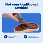 PetSafe Busy Buddy Natural Rawhide Rings Size C Peanut Butter & Original Rawhide Flavored Treats 24-Pack