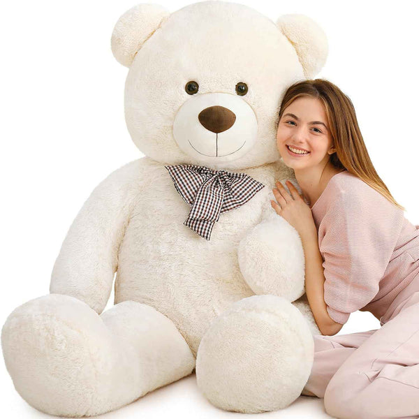 MaoGoLan Giant Teddy Bear 4 Feet,Adorable and Cuddly Big Bear Stuffed Animal 47", Classic Teddy Bear Plush Gift Decoration for Baby Shower,Party,Birthday,Valentines Day,Tan