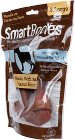 SmartBones Dog Chews, Rawhide-Free and Made with Real Meat, 3 Large, Fun-Shaped Treats