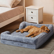 Wnpethome large dog beds, orthopedic sofa-style beds with water-resistant lining & non-slip bottom for comfortable pet sleeping