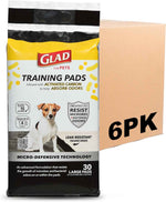 Glad for Pets Black Charcoal Puppy Training Pads with Odor Control and Pheromone Attractant, Leak Resistant Dog Potty Pads for House Training Puppies and Dogs, 23 x 23 in, 50 Count