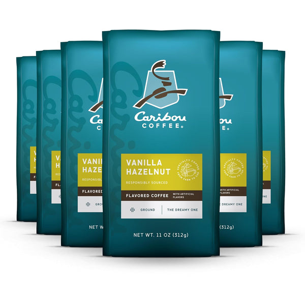 Caribou Coffee, Medium Roast Ground Coffee, 20 Ounce Bag, 100% Arabica, Rainforest Alliance Certified