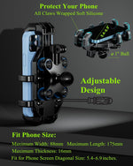 BRCOVAN Motorcycle Phone Mount Holder with Vibration Dampener, Anti-Shake Handlebar Cellphone Cradle for Bike Bicycle Scooter ATV, Adjustable Fit 5.4-6.9'' Smartphone