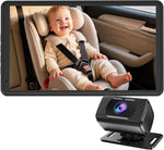 Rohent HD 1080P rear-facing baby car camera with 150° wide-angle lens, night vision, and adjustable display