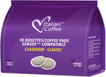 Italian Coffee Pads for Senseo Machines, 3 Flavors Mix, 54 Pads
