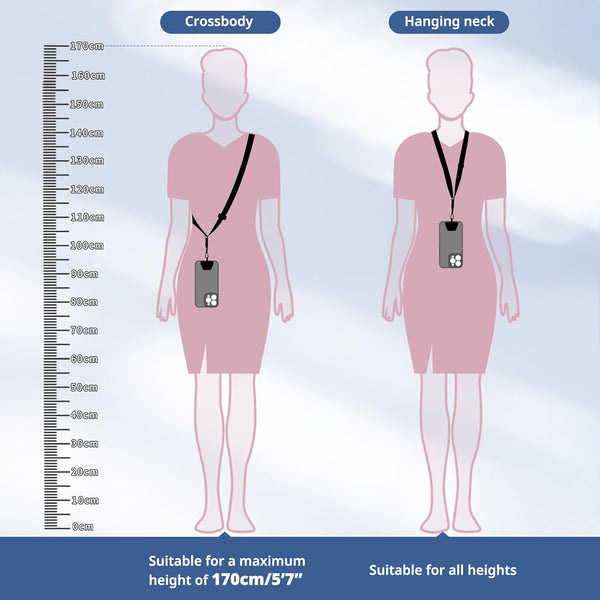 Phone Lanyard 2 Pack with Adjustable Neck Strap and Phone Patches for Smartphones