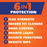Hefty Ultra Strong 13 Gallon Trash Bags with 6-in-1 Protection and Citrus Scent for Kitchen Waste