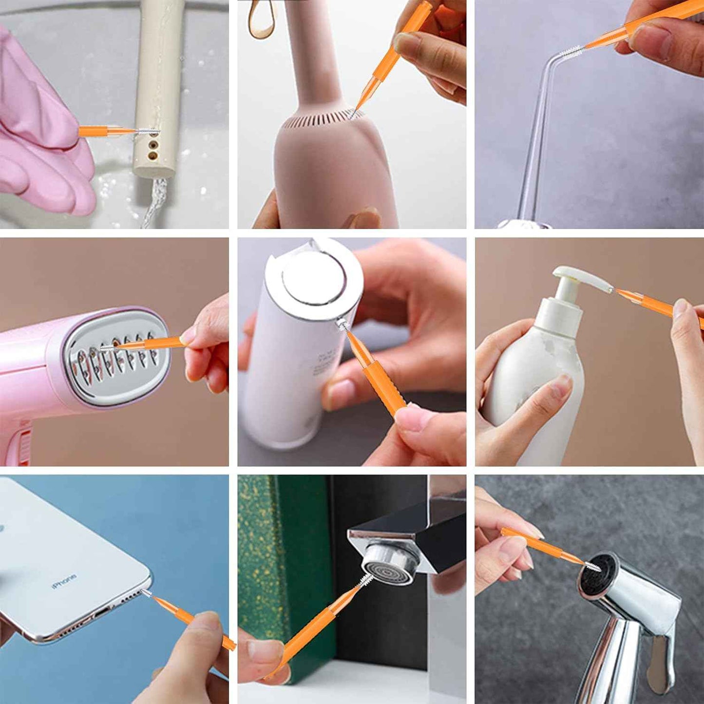 Shower Head Cleaning Brush Tool, Small Crevice Cleaning Brush Anti Clogging for Bathroom Pipe & Car Washers