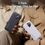 2026 2-Pack 10000mAh Portable Charger with Built in Cables, Travel Essential Battery Pack, 4 Outputs 2 Inputs Slim Power Bank with Cord Wires for iPhone 17/16/15/14, Samsung Galaxy S23/22, Pixel etc