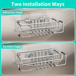 HapiRm 4-in-1 Stainless Steel Sink Caddy with Sponge Holder, Dish Cloth Hanger, Soap Rack, and Sink Stopper Rack