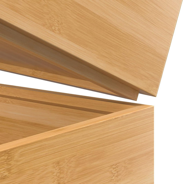 Bamboo drawer organizer for kitchen storage and organization