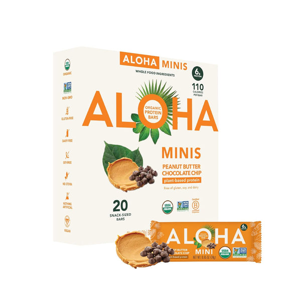 Organic Plant-Based Protein Bars, Chocolate Chip Cookie Dough, 20 Count, 24g Bars, Vegan, Low Sugar, Gluten Free, Paleo, Low Carb, Non-GMO, Stevia Free, Soy Free, No Sugar Alcohols
