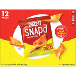 Cheez-It Snap'd Cheese Cracker Chips, Thin Crisps, 9oz Box (12 Pouches)